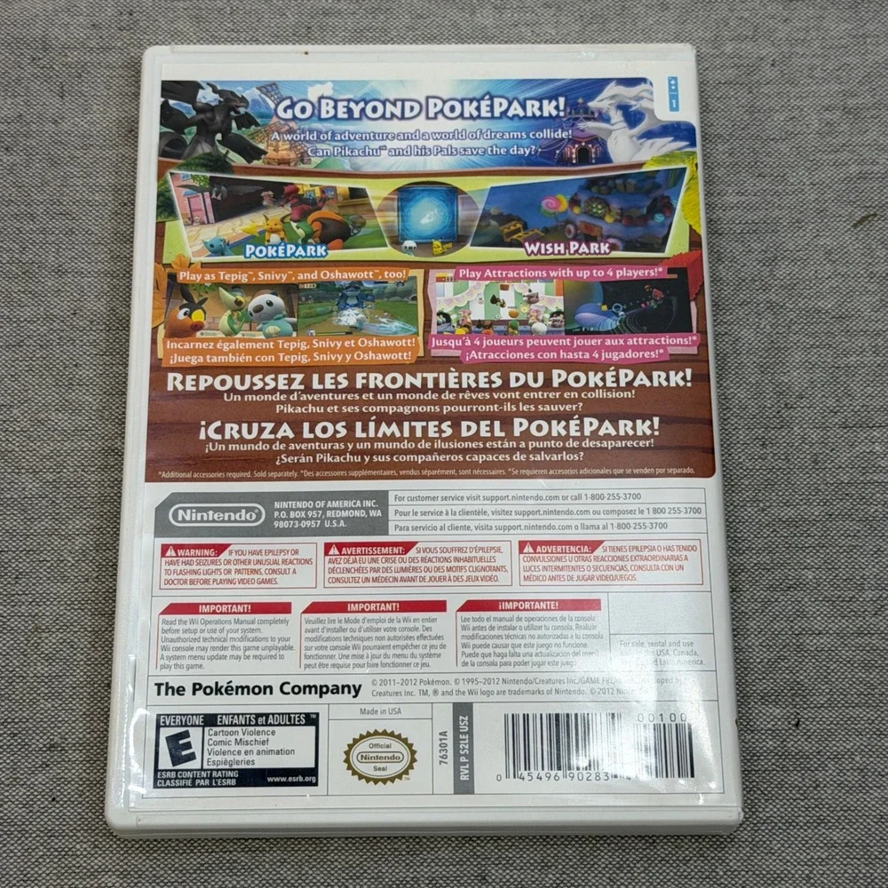 PokePark 2 Wonders Beyond Nintendo Wii CIB Complete With Manual Pikachu 2012